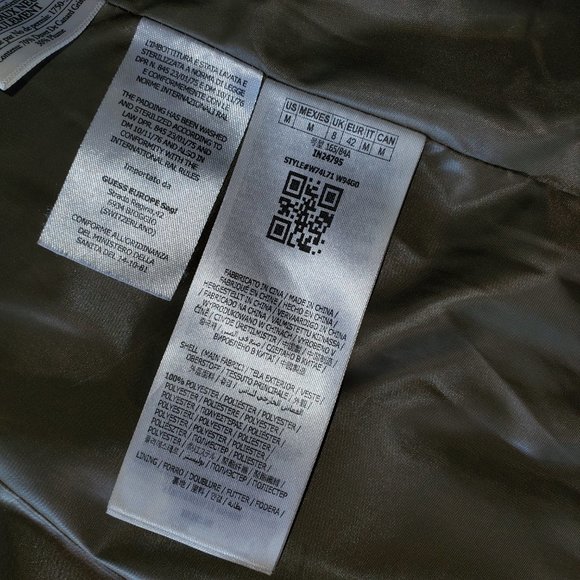 Guess - Down Filled Alyssa Winter Puffer Jacket - Olive Green - Medium - Picture 10 of 16